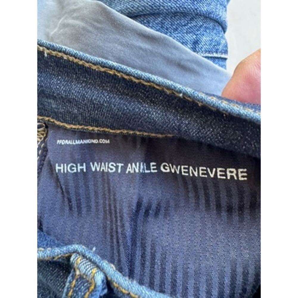 7 For All Mankind Gwenevere High Waist Ankle Skinny Jeans Dark Wash Sz 28x27 - Picture 6 of 7
